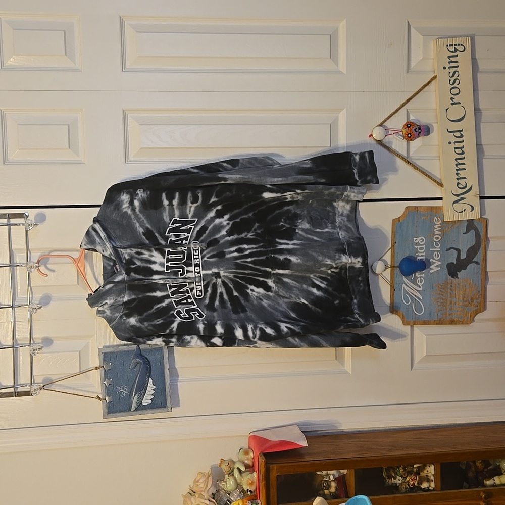 San Juan Tie-Dye Hoodie - Black and Gray